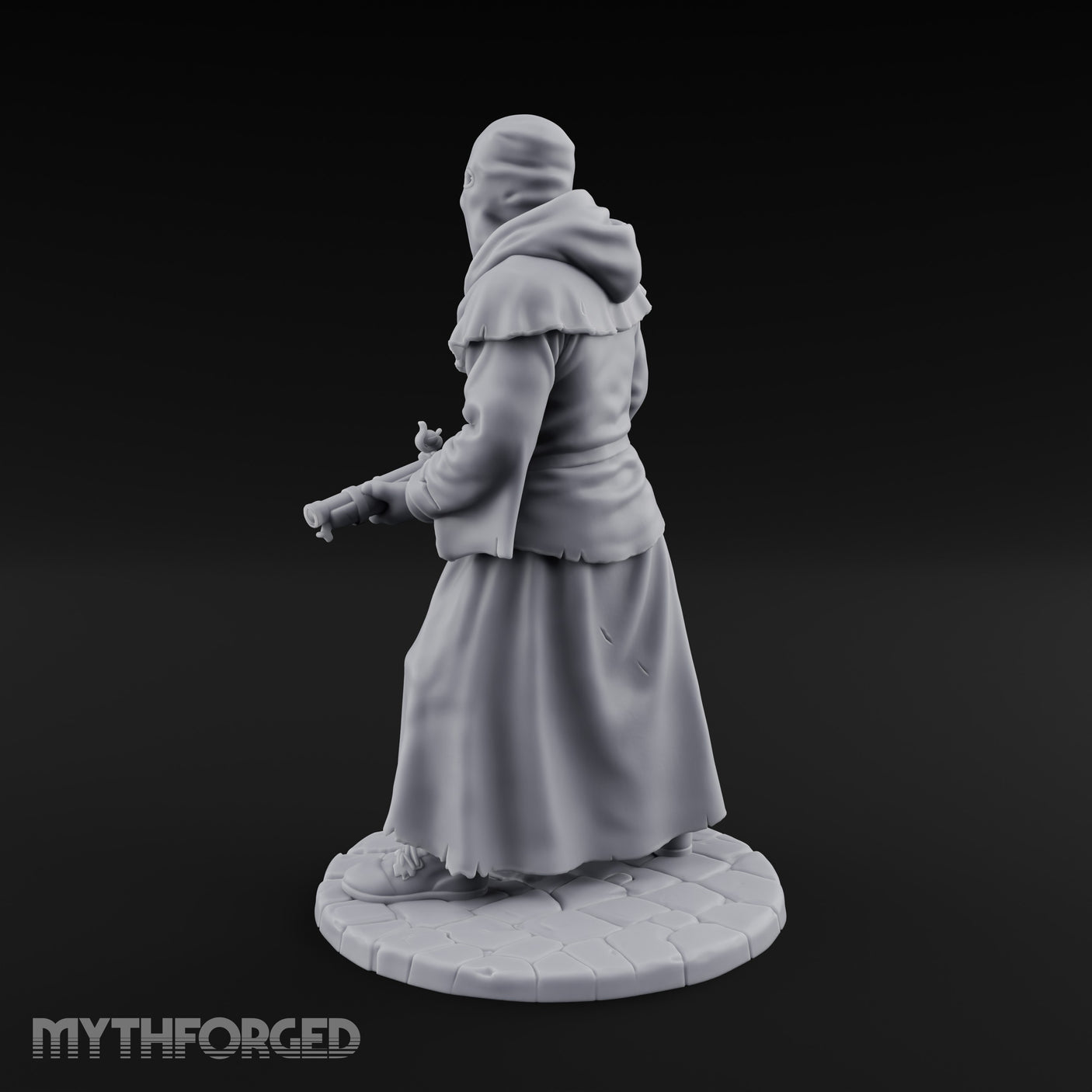Blunderbuss Bearing Human Cultist Miniature for Dungeons and Dragons, Pathfinder or other TTRPGs