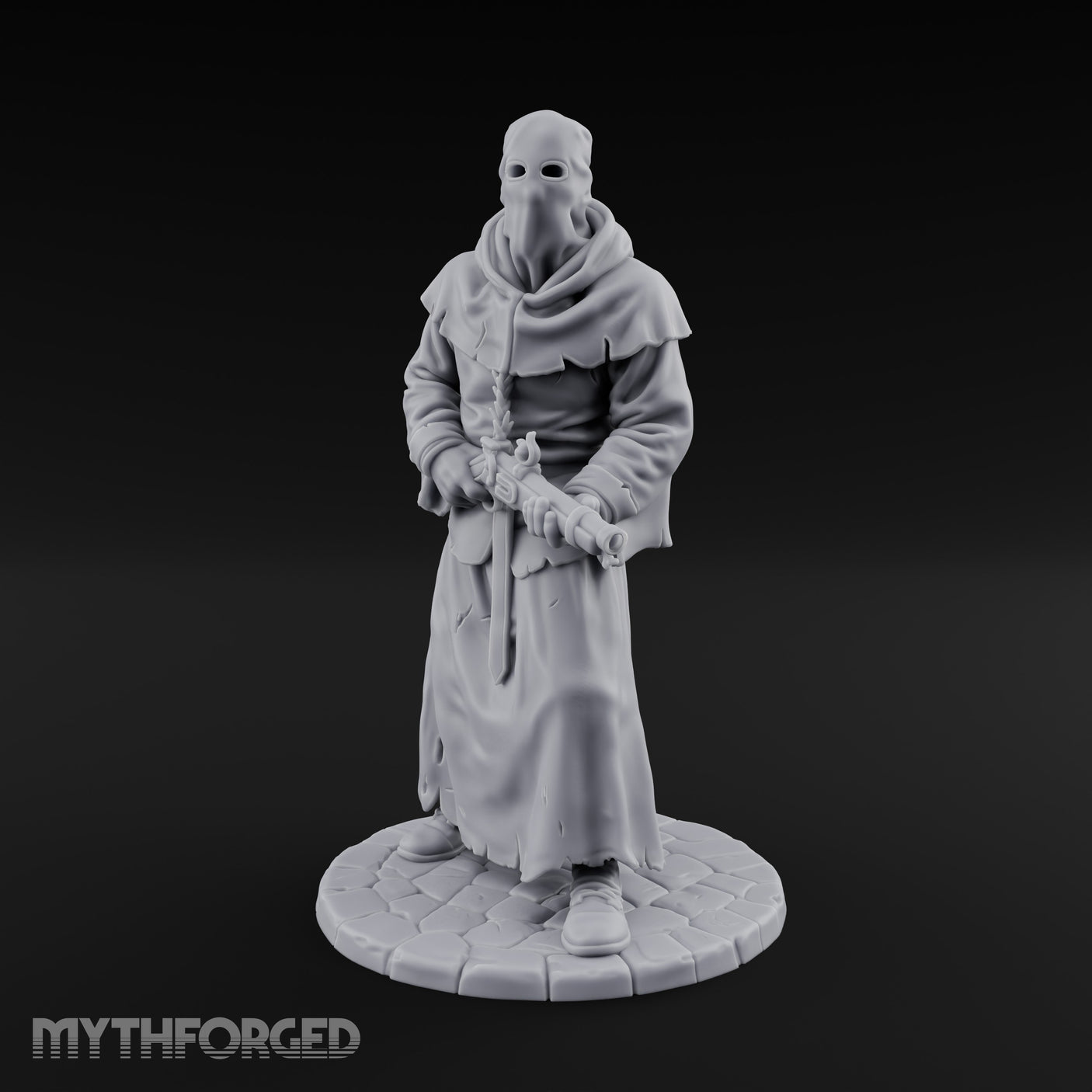 Blunderbuss Bearing Human Cultist Miniature for Dungeons and Dragons, Pathfinder or other TTRPGs