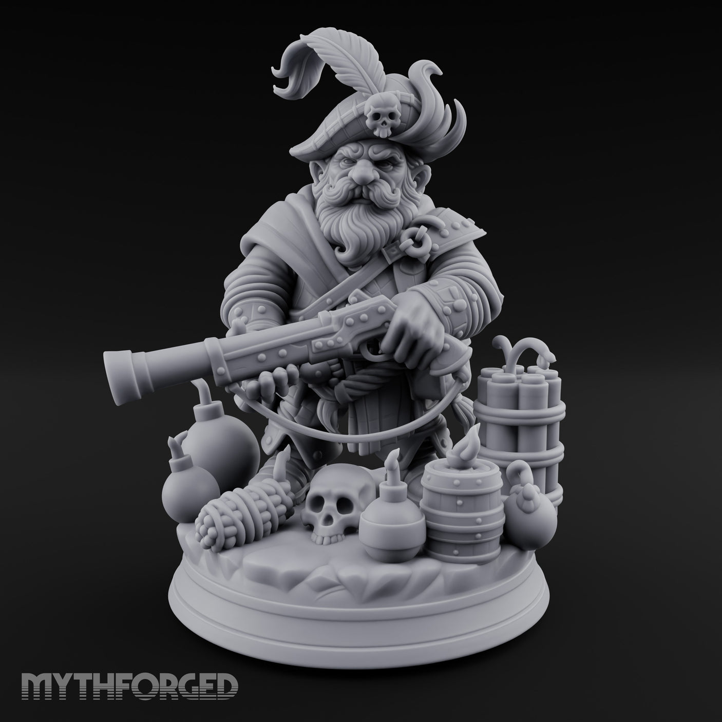 Blunderbuss Brandishing Dwarf Pirate