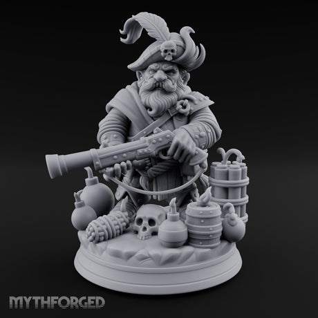 Blunderbuss Brandishing Dwarf Pirate