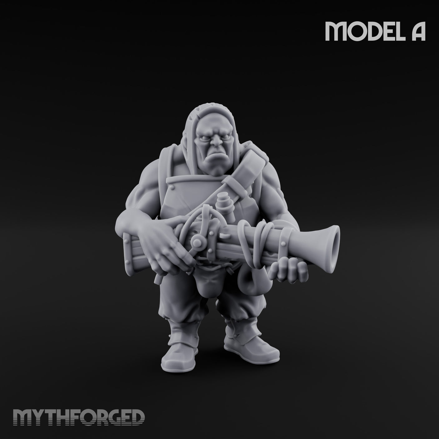 Blunderbuss Clutching Ogre Blunderbussier A Miniature for Dungeons and Dragons, Pathfinder or other TTRPGs