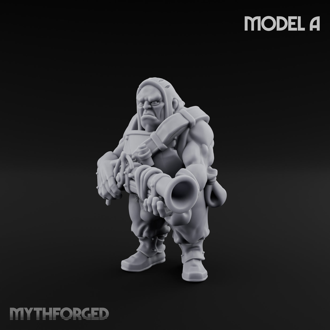 Blunderbuss Clutching Ogre Blunderbussier A Miniature for Dungeons and Dragons, Pathfinder or other TTRPGs