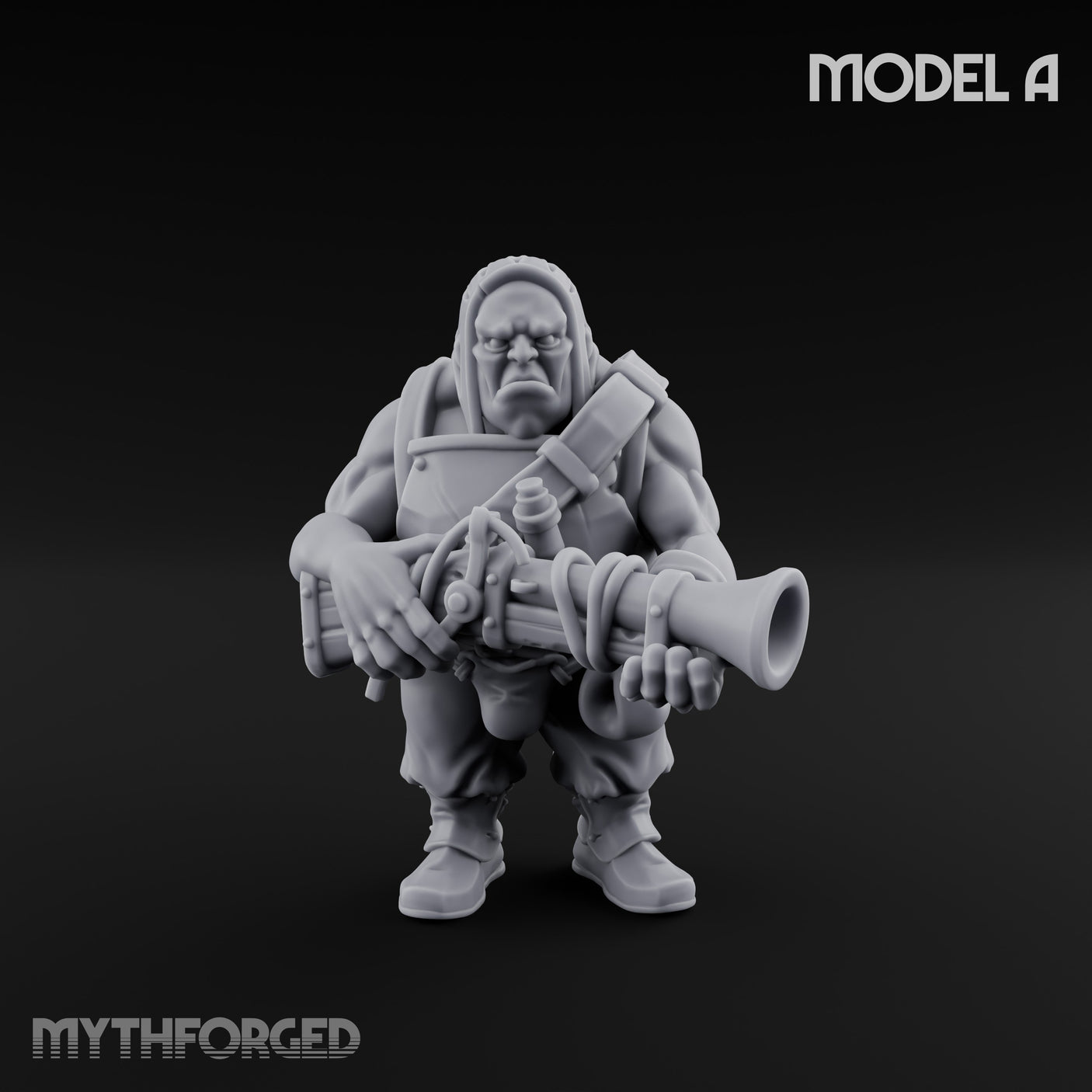 Blunderbuss Clutching Ogre Blunderbussier A Miniature for Dungeons and Dragons, Pathfinder or other TTRPGs