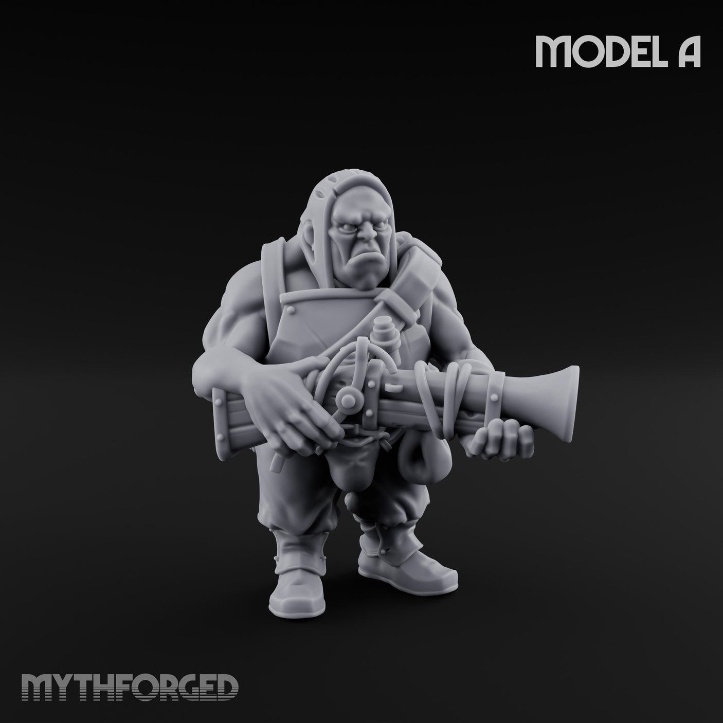 Blunderbuss Clutching Ogre Blunderbussier A Miniature for Dungeons and Dragons, Pathfinder or other TTRPGs