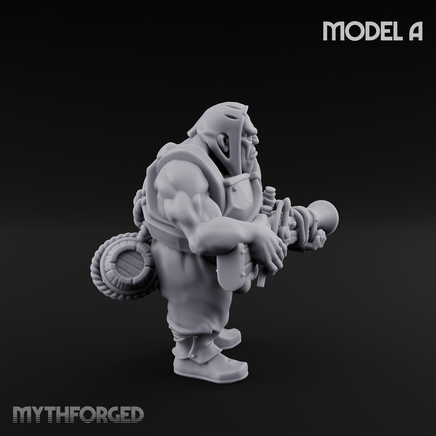 Blunderbuss Clutching Ogre Blunderbussier A Miniature for Dungeons and Dragons, Pathfinder or other TTRPGs