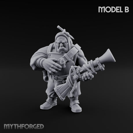 Blunderbuss Clutching Ogre Blunderbussier B Miniature for Dungeons and Dragons, Pathfinder or other TTRPGs