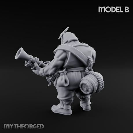 Blunderbuss Clutching Ogre Blunderbussier B Miniature for Dungeons and Dragons, Pathfinder or other TTRPGs