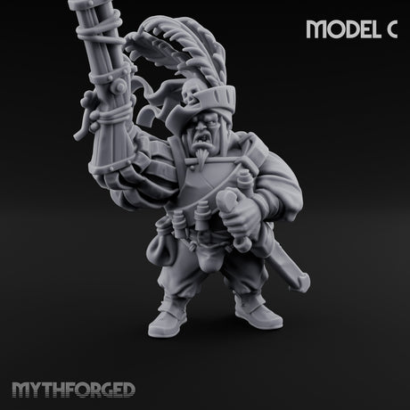 Blunderbuss Clutching Ogre Blunderbussier C Miniature for Dungeons and Dragons, Pathfinder or other TTRPGs