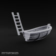 Not Seaworthy Yet Wooden Rowboat with Ladder