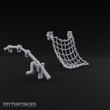Cast Wide, Haul Slow Fishing Net and Winch Props