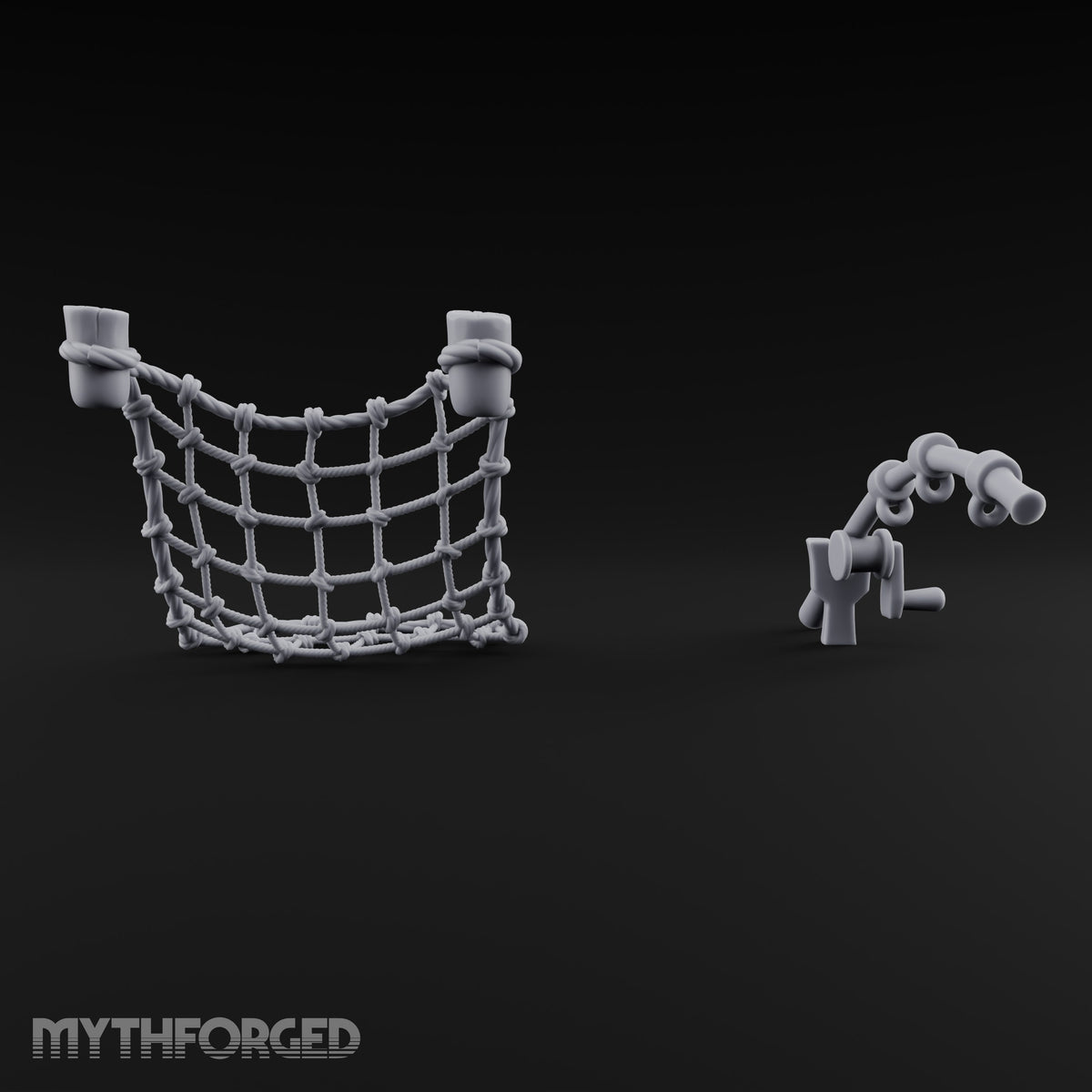 Cast Wide, Haul Slow Fishing Net and Winch Props