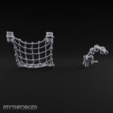 Cast Wide, Haul Slow Fishing Net and Winch Props