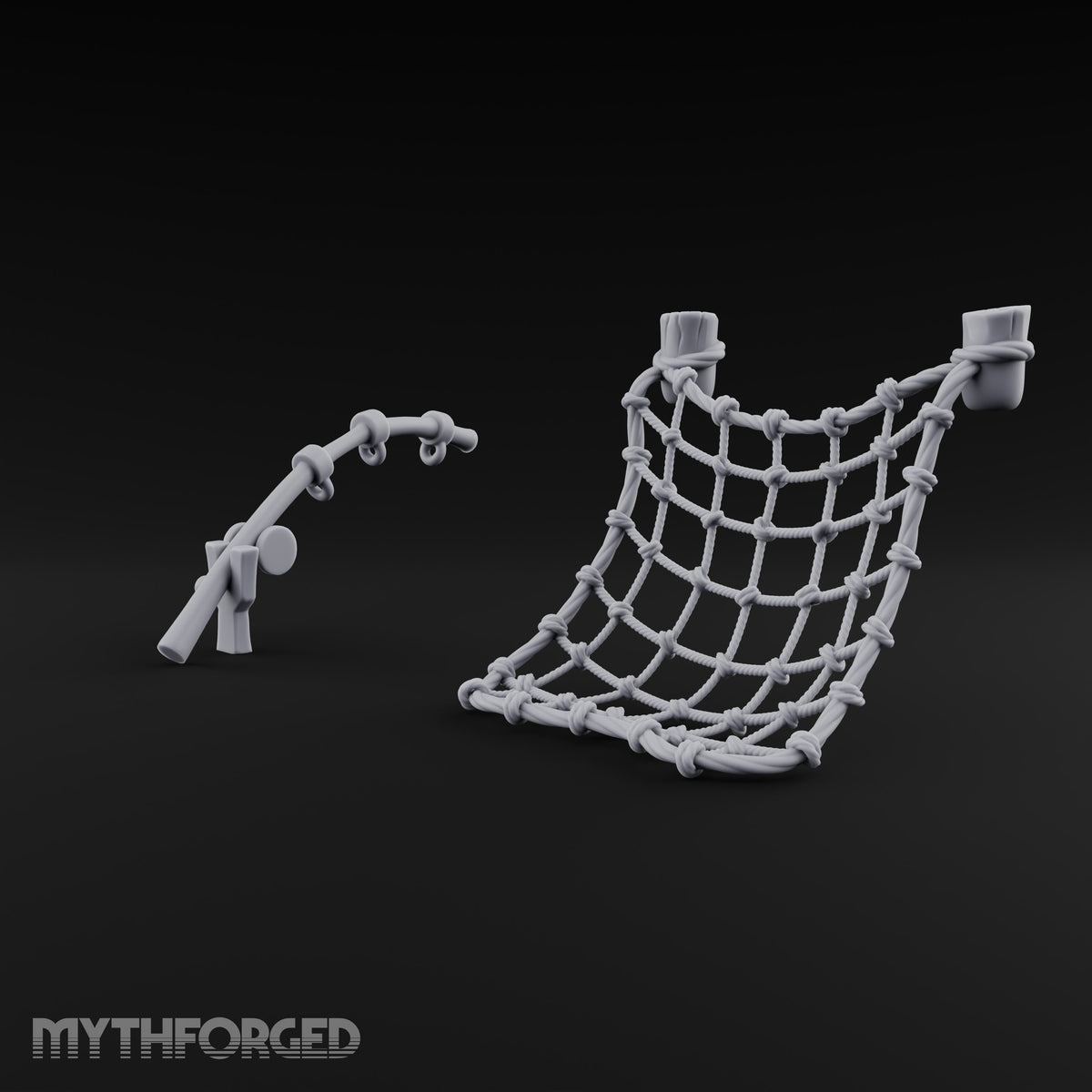 Cast Wide, Haul Slow Fishing Net and Winch Props
