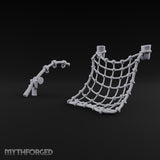 Cast Wide, Haul Slow Fishing Net and Winch Props