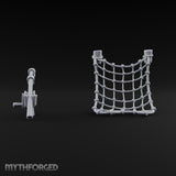Cast Wide, Haul Slow Fishing Net and Winch Props