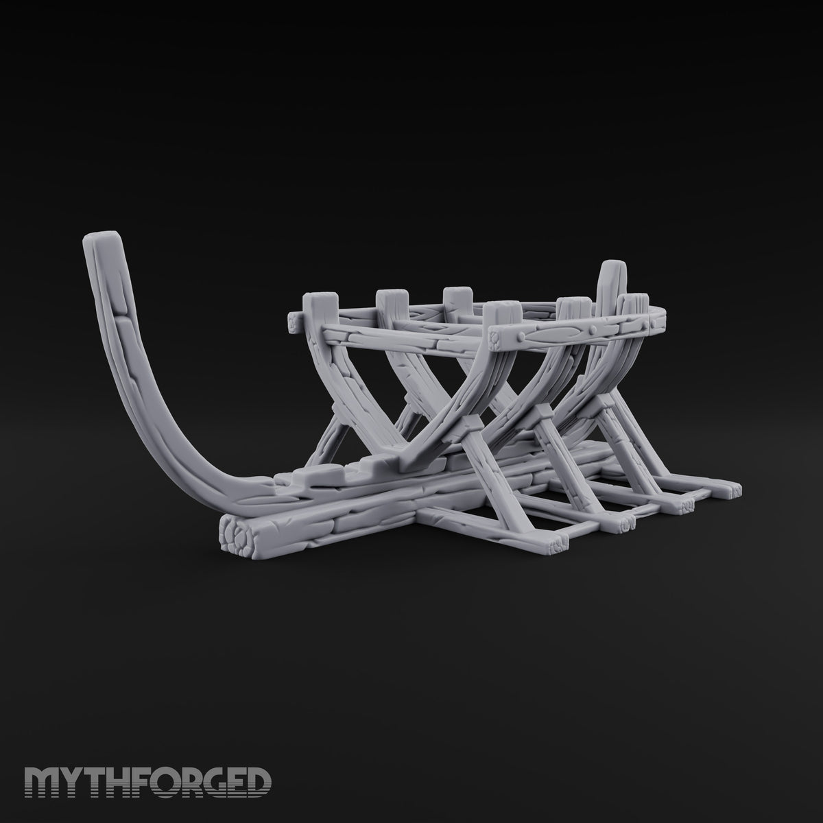 Ribs Before Planks Wooden Boat Frame on Cradle