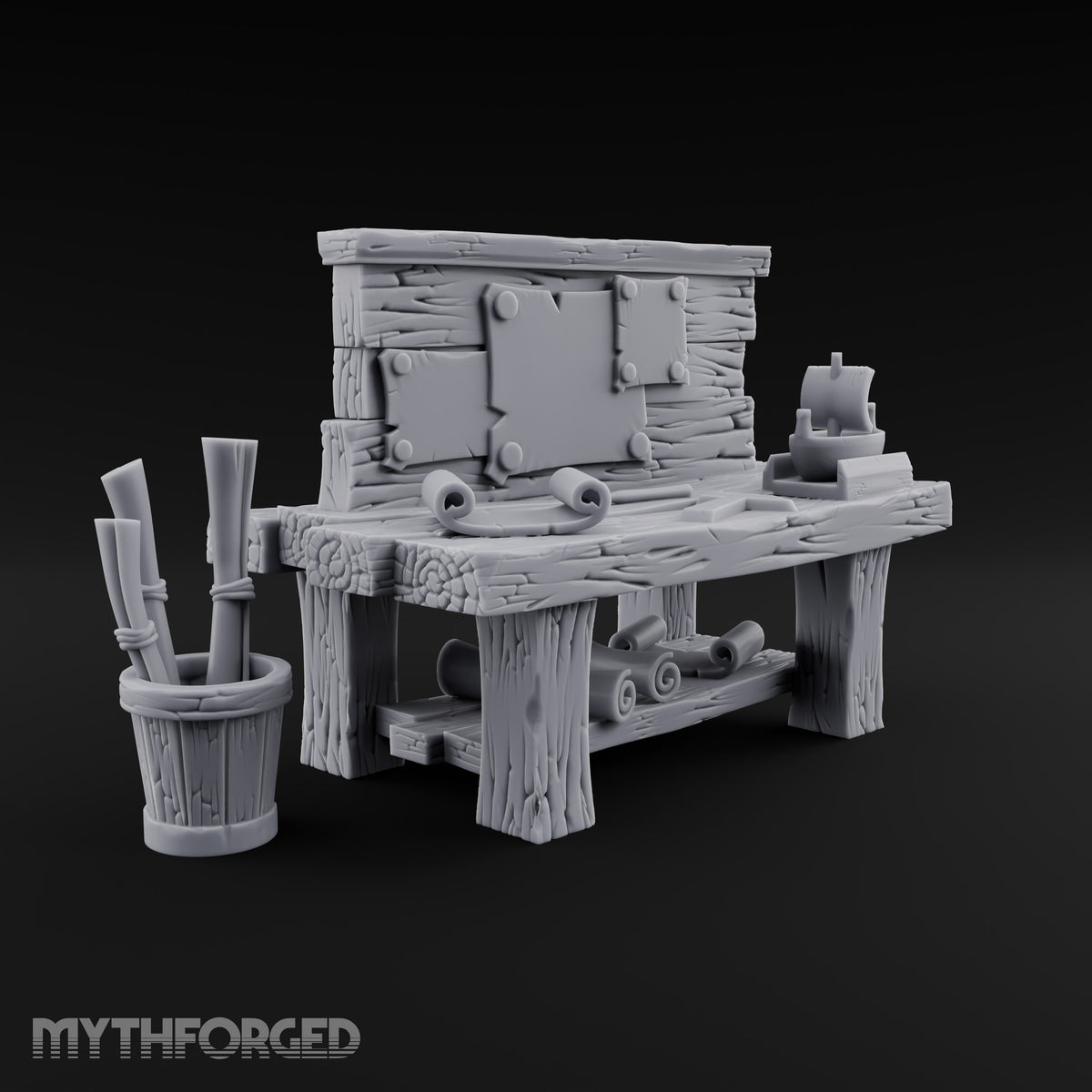 Blueprints Pinned, Keel Pending Wooden Boat Builder Workbench