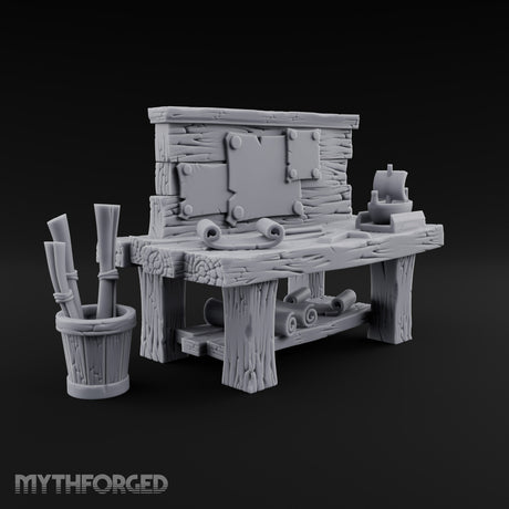 Blueprints Pinned, Keel Pending Wooden Boat Builder Workbench