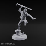 Boathook Swinging Human Sailor Miniature for Dungeons and Dragons, Pathfinder or other TTRPGs