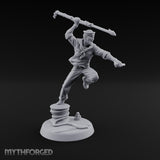 Boathook Swinging Human Sailor Miniature for Dungeons and Dragons, Pathfinder or other TTRPGs