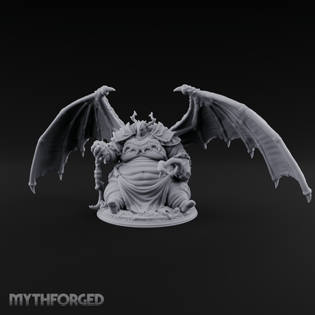 Wings Spread Wide Demon Lord Miniature for Dungeons and Dragons, Pathfinder or other TTRPGs