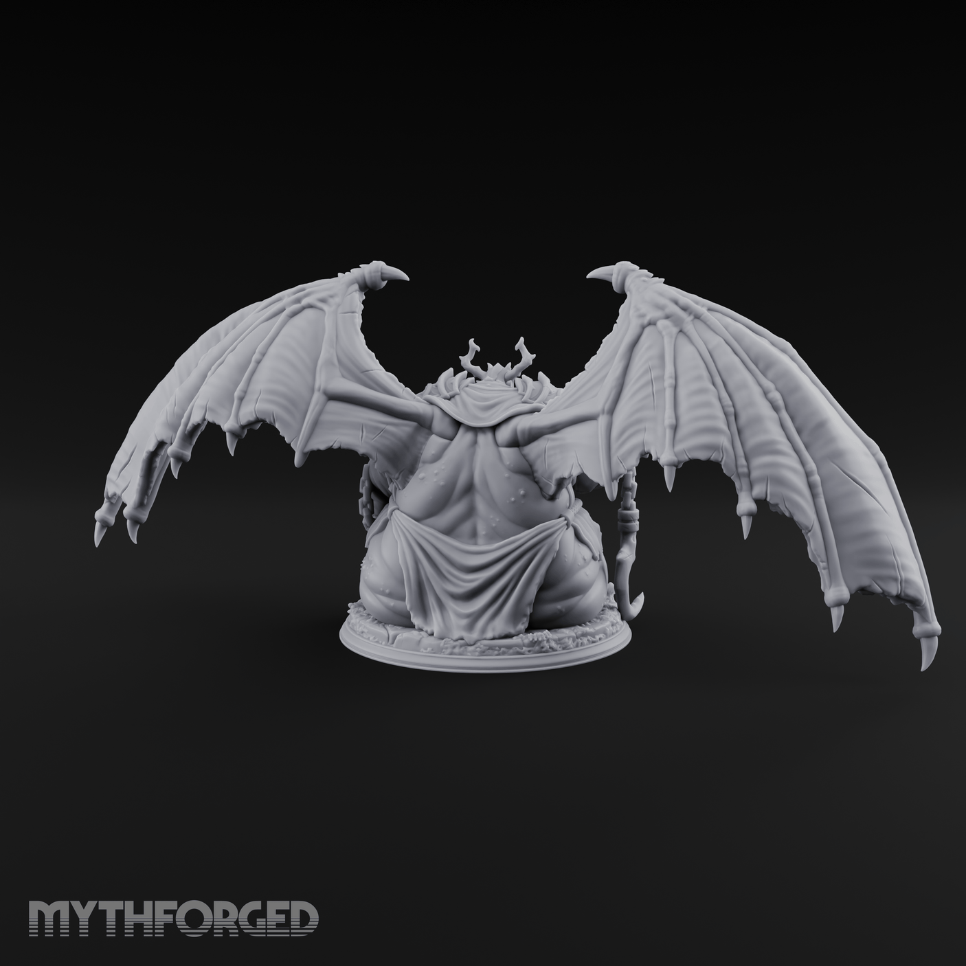 Wings Spread Wide Demon Lord Miniature for Dungeons and Dragons, Pathfinder or other TTRPGs