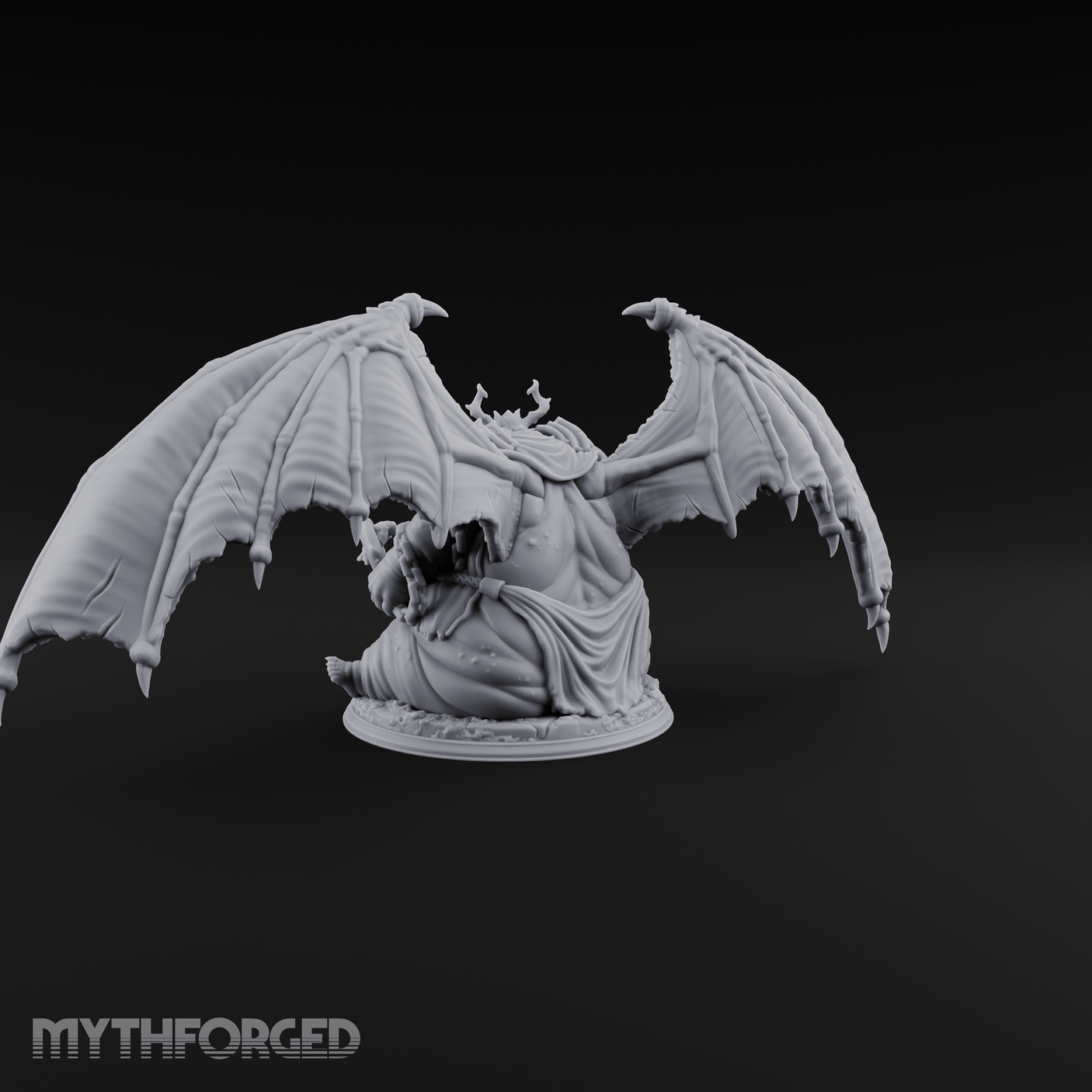 Wings Spread Wide Demon Lord Miniature for Dungeons and Dragons, Pathfinder or other TTRPGs
