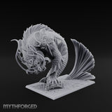 Body Coiling Koi Dragon Miniature for Dungeons and Dragons, Pathfinder or other TTRPGs