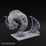 Body Coiling Koi Dragon Miniature for Dungeons and Dragons, Pathfinder or other TTRPGs