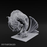 Body Coiling Koi Dragon Miniature for Dungeons and Dragons, Pathfinder or other TTRPGs