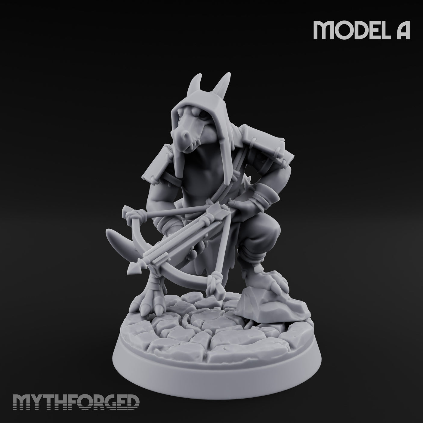 Bolt And Arrow Loosing Kobold Scout A Miniature for Dungeons and Dragons, Pathfinder or other TTRPGs
