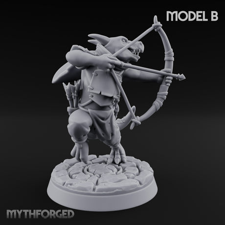 Bolt And Arrow Loosing Kobold Scout B Miniature for Dungeons and Dragons, Pathfinder or other TTRPGs