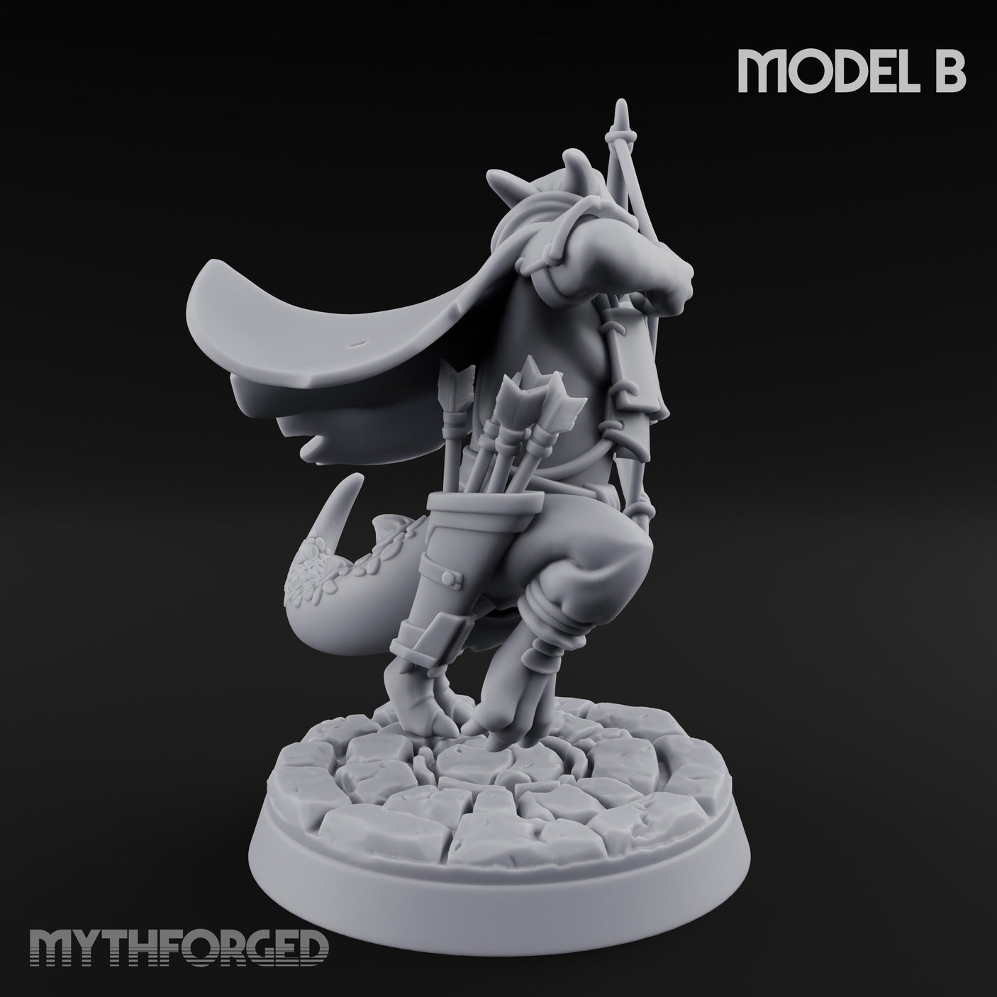 Bolt And Arrow Loosing Kobold Scout B Miniature for Dungeons and Dragons, Pathfinder or other TTRPGs