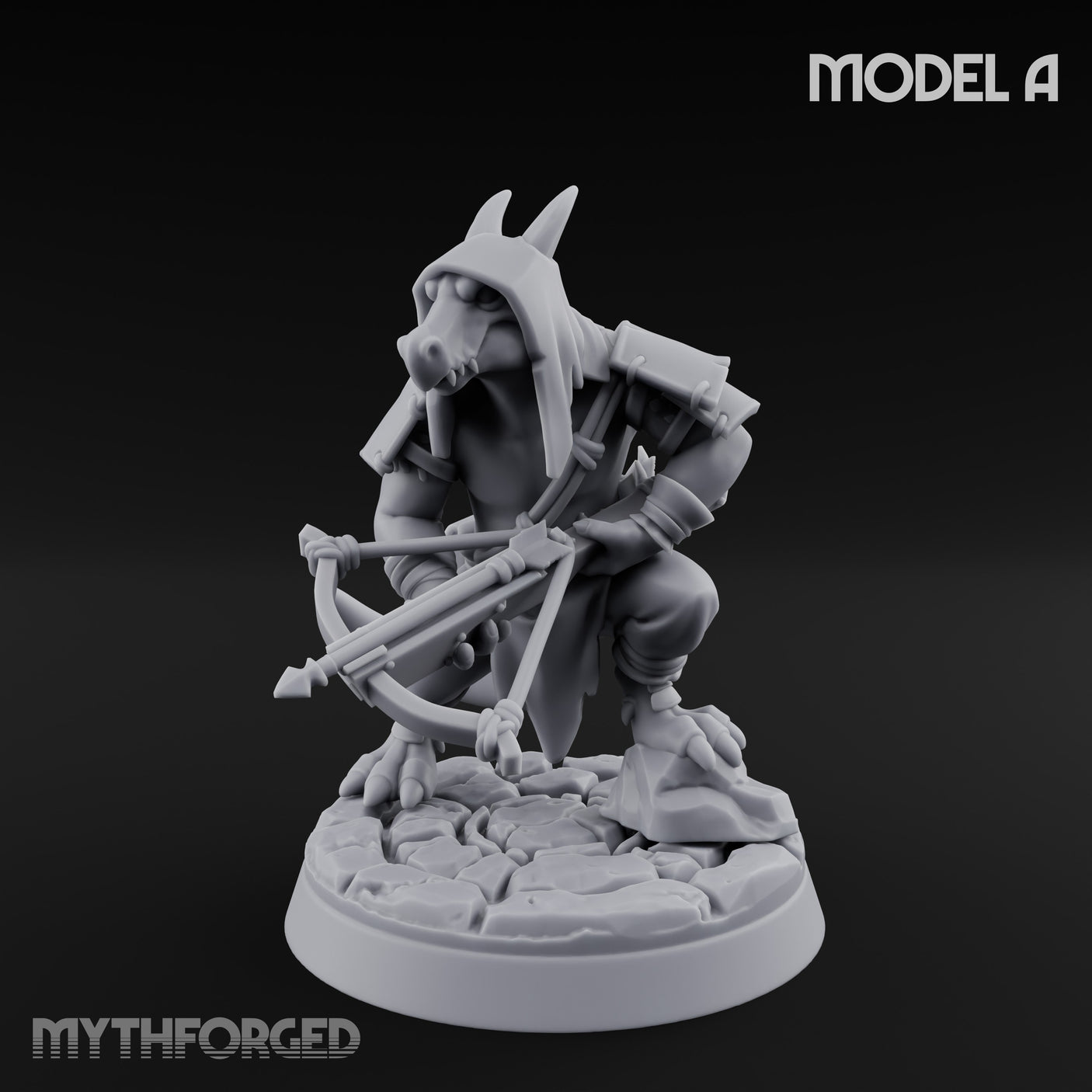 Bolt And Arrow Loosing Kobold Scouts Miniature for Dungeons and Dragons, Pathfinder or other TTRPGs