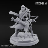 Bolt And Scythe Wielding Skeleton Ranged Warrior A Miniature for Dungeons and Dragons, Pathfinder or other TTRPGs