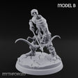 Bolt And Scythe Wielding Skeleton Ranged Warrior B Miniature for Dungeons and Dragons, Pathfinder or other TTRPGs