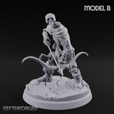Bolt And Scythe Wielding Skeleton Ranged Warrior B Miniature for Dungeons and Dragons, Pathfinder or other TTRPGs