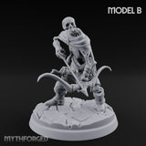 Bolt And Scythe Wielding Skeleton Ranged Warrior B Miniature for Dungeons and Dragons, Pathfinder or other TTRPGs