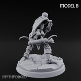 Bolt And Scythe Wielding Skeleton Ranged Warrior B Miniature for Dungeons and Dragons, Pathfinder or other TTRPGs