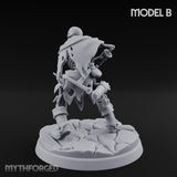 Bolt And Scythe Wielding Skeleton Ranged Warrior B Miniature for Dungeons and Dragons, Pathfinder or other TTRPGs