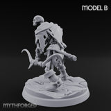 Bolt And Scythe Wielding Skeleton Ranged Warrior B Miniature for Dungeons and Dragons, Pathfinder or other TTRPGs