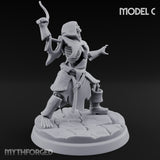 Bolt And Scythe Wielding Skeleton Ranged Warrior C Miniature for Dungeons and Dragons, Pathfinder or other TTRPGs