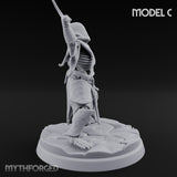 Bolt And Scythe Wielding Skeleton Ranged Warrior C Miniature for Dungeons and Dragons, Pathfinder or other TTRPGs