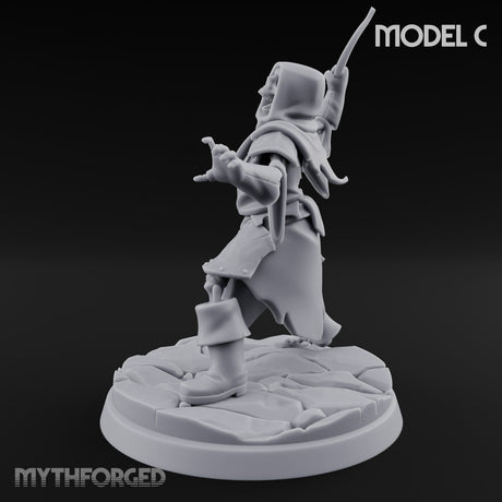 Bolt And Scythe Wielding Skeleton Ranged Warrior C Miniature for Dungeons and Dragons, Pathfinder or other TTRPGs
