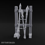 Bolt-Banded Polearm-Stacked Tribal Spear Rack