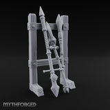 Bolt-Banded Polearm-Stacked Tribal Spear Rack gallery 2