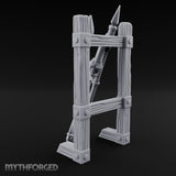 Bolt-Banded Polearm-Stacked Tribal Spear Rack gallery 6