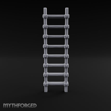 Bolt-Jointed Plank-Runged Wooden Ladder Miniature for Dungeons and Dragons, Pathfinder or other TTRPGs