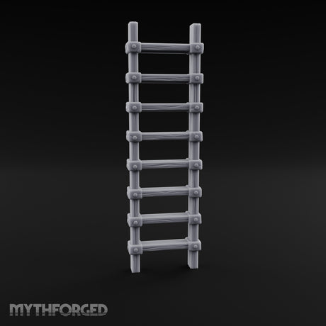 Bolt-Jointed Plank-Runged Wooden Ladder Miniature for Dungeons and Dragons, Pathfinder or other TTRPGs
