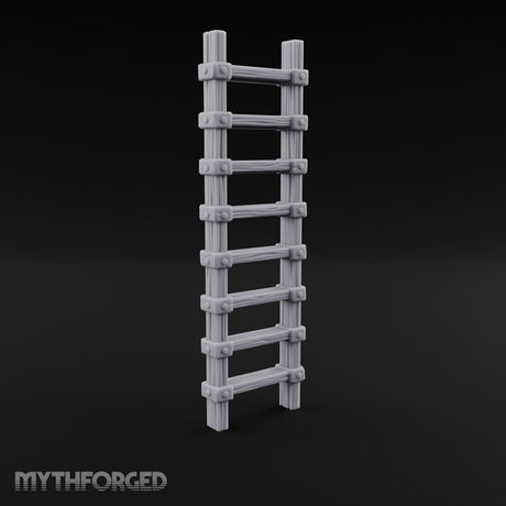 Bolt-Jointed Plank-Runged Wooden Ladder Miniature for Dungeons and Dragons, Pathfinder or other TTRPGs